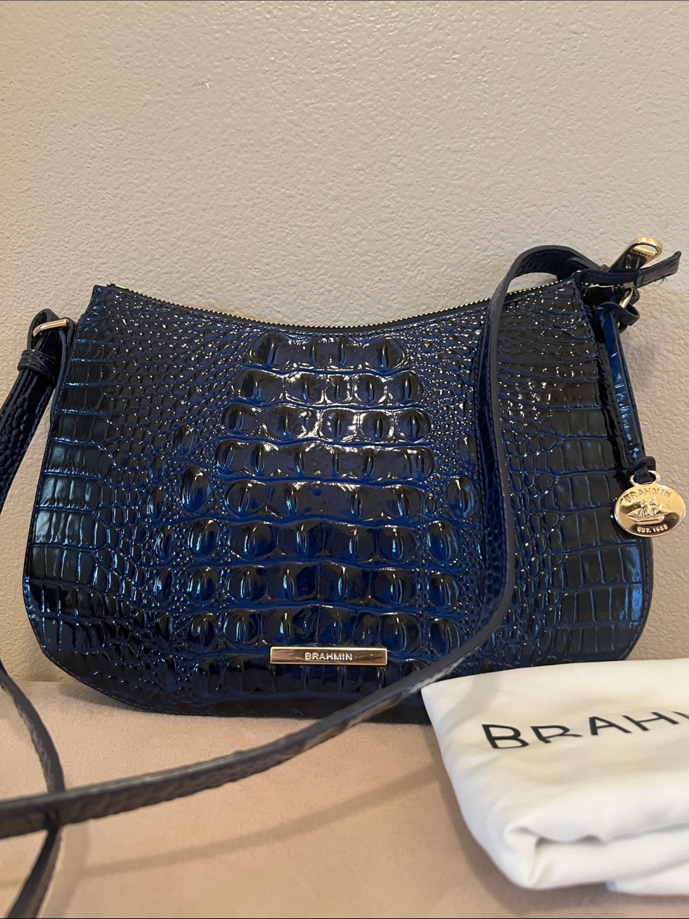 Brahmin Shayna Blue Sapphire crossbody bag
